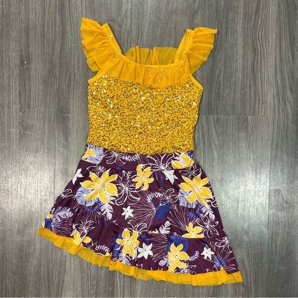 2x Weissman Hawaiian Flower Dress Dance Costume - Picture 4 of 6